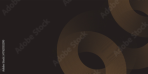 Abstract vector circle halftone black background. Gradient retro line pattern design. Monochrome graphic.