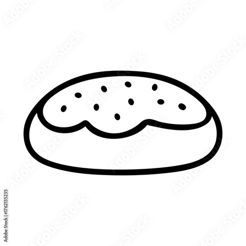 Sesame bun vector on white background