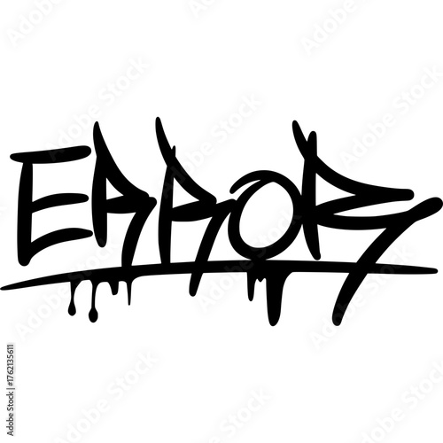 Error Text Graffiti Tagging Illustration 