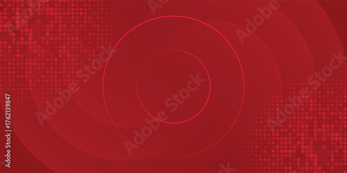 Digital technology futuristic internet network connection red background, abstract cloud cyber information communication, line dot illustration vector 3d