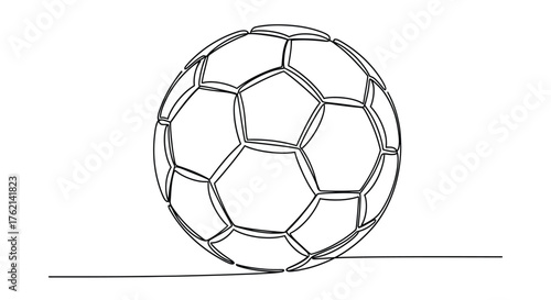 Soccer ball line art football sport