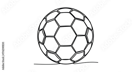 Soccer ball outline football sport