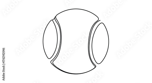 Tennis ball outline sport game