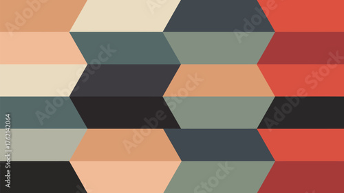 Abstract background featuring a pattern of overlapping horizontal shapes in muted earth tones