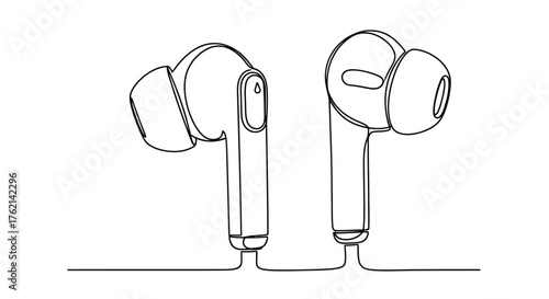 Two wireless earbuds audio technology
