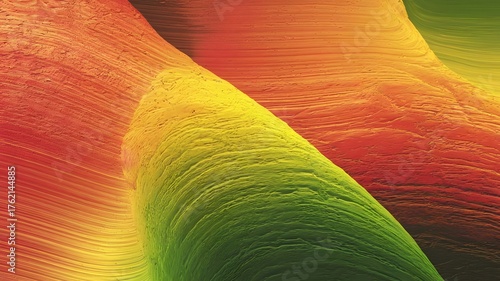 3D Gradient Background with Orange Yellow Green Hues