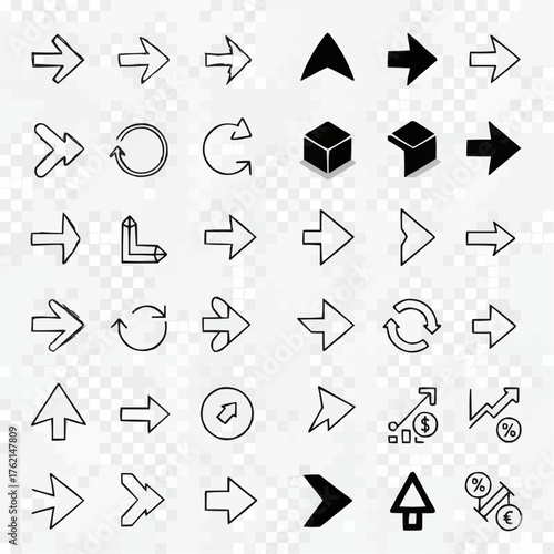 arrow icons set