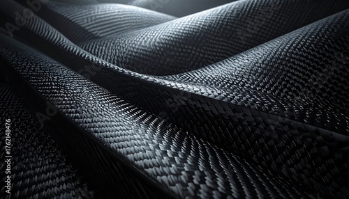 Wallpaper Mural An abstract close-up portrays a textured, rippled surface in shades of gray, with intricate woven patterns and light play highlighting the curves Torontodigital.ca