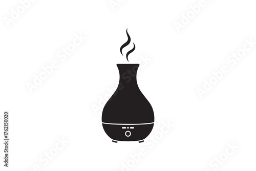 Aromatherapy Diffuser Silhouette Icon Essential Oil Diffuser Vector Graphic