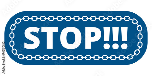 stop sign with chain border