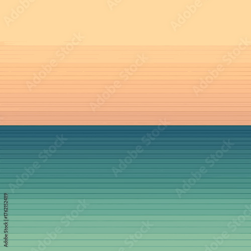Minimalist abstract background with gradient colors and horizontal lines creating a serene atmosphere
