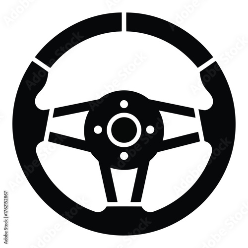 Steering wheel icon for driving and car control