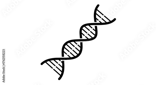 Dynamic DNA helix symbol representing genetics, science, and medical research concepts