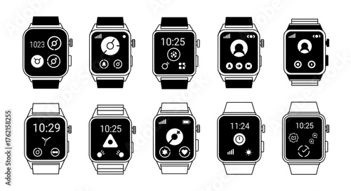 Modern smartwatch designs showcasing technology, connectivity, and style for smart living