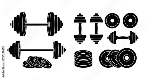 Dynamic fitness equipment set perfect for home gyms, workouts, and personal training.