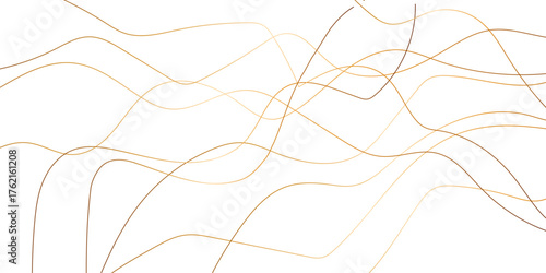 Random pattern colorful line stroke on a transparent background.Abstract luxury golden geometric random scribble lines shape background.Random chaotic lines abstract geometric pattern vector backgroun