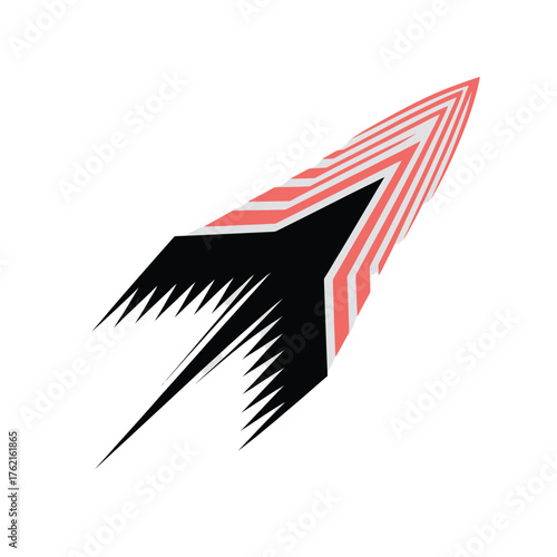 A single dollar coin is depicted symbolizing financial growth and decline with prominent up and down arrows illustrating market volatility isolated on white background