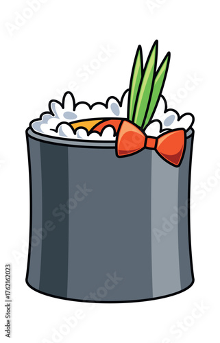 Sushi roll oriental seafood delicatessen