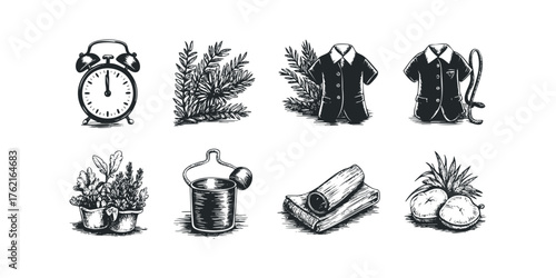 Collection of Vintage Object Illustrations