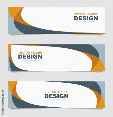 Minimalist business banner design template. Vector header design.