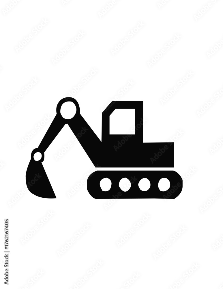 Naklejka premium bulldozer excavator isolated on white