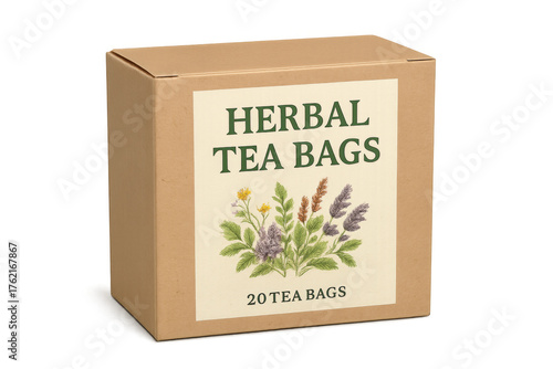 Herbal tea bags kraft box packaging