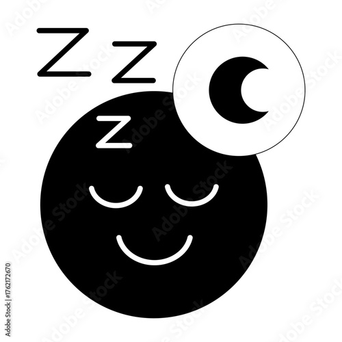 Enhancing Sleep Quality to Alleviate Anxiety Vector Icon Illustration