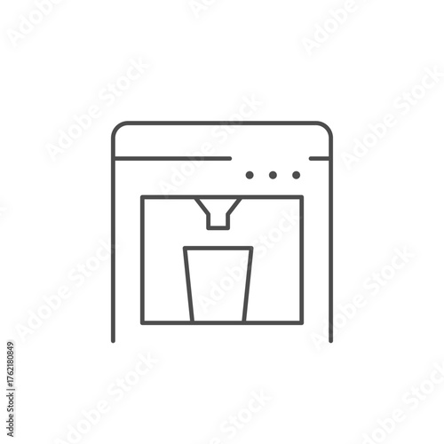Water dispenser line outline icon