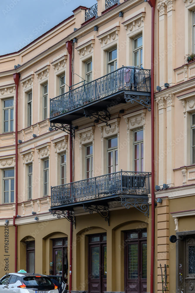 Obraz premium Historic Carved Balconies in Tbilisi