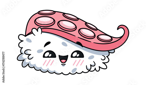 Sashimi kawaii mascot oriental personage