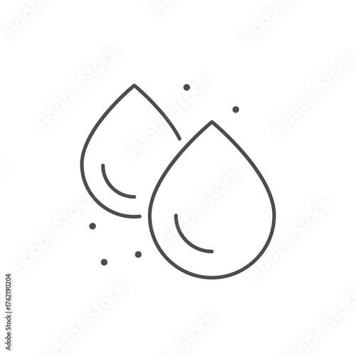 Liquid drops line outline icon
