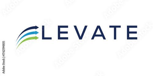 Elevate logo design, business consulting vector icon template