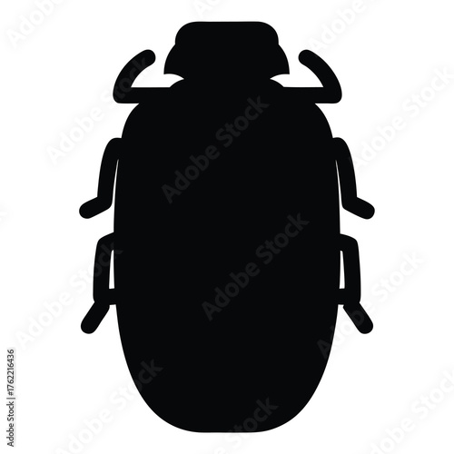 Black silhouette vector insect bug spray icon pest control scalable graphic