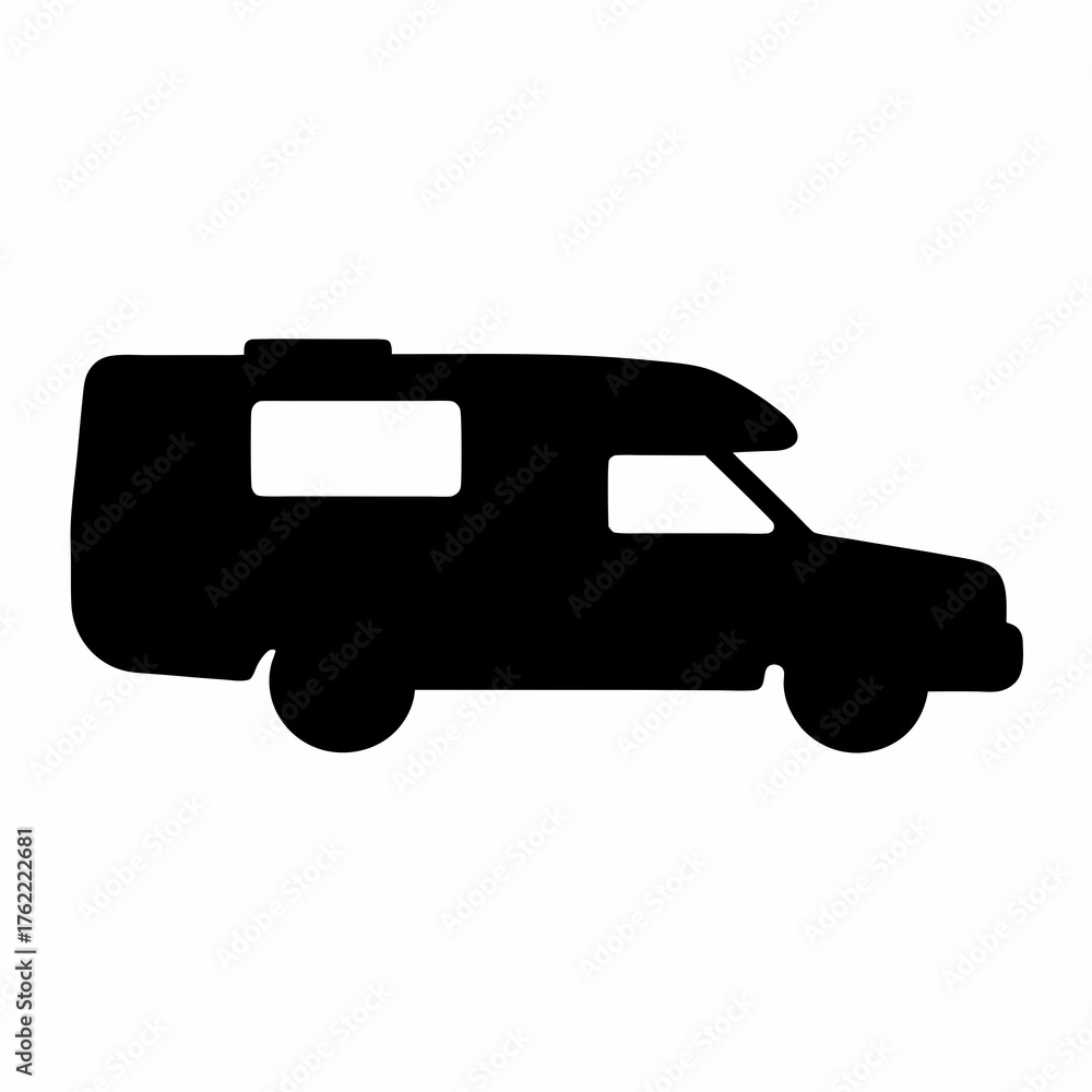 Obraz premium Scalable vector graphic illustration of a campground rv hookup icon for svg