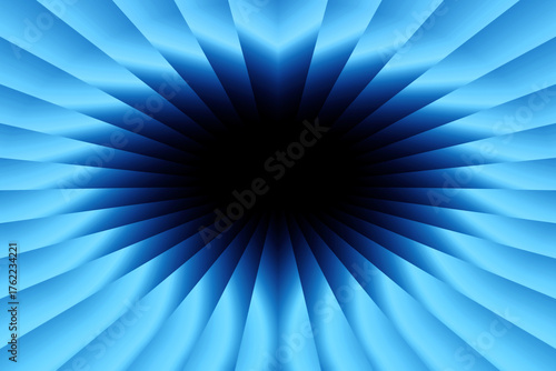 Blue and Black Abstract Radial Background