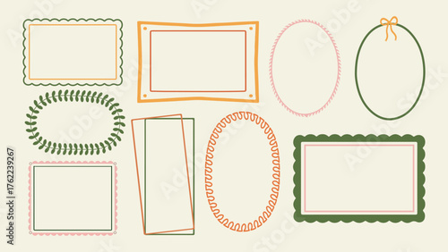 Minimalist Decorative Frames and Borders Vector Set