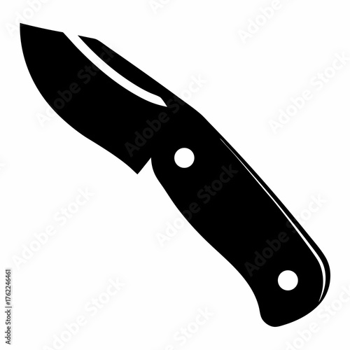 Scalable vector illustration of a folding knife icon in svg format