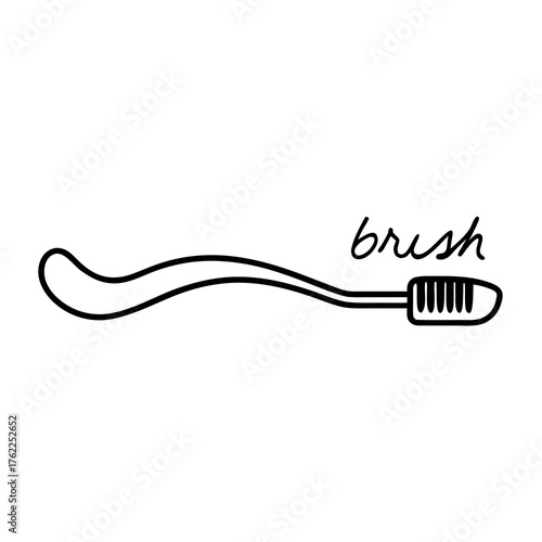 vector illustration of a toothbrush and toothpaste