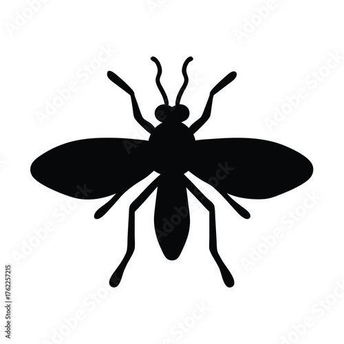 Mosquito silhouette vector illustration insect repellent icon scalable eps