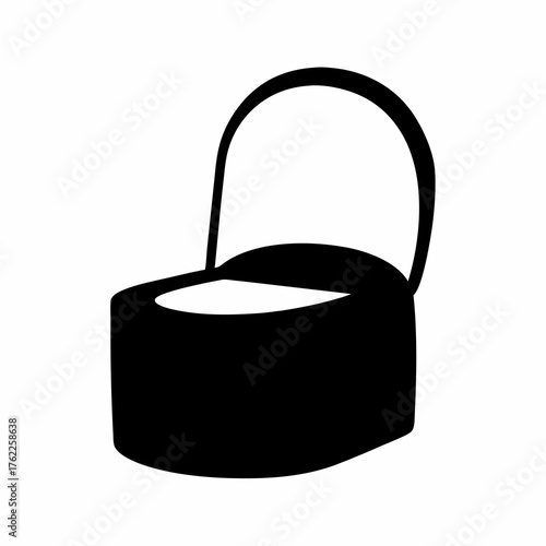 Portable camping toilet vector illustration scalable svg icon for outdoor adventures