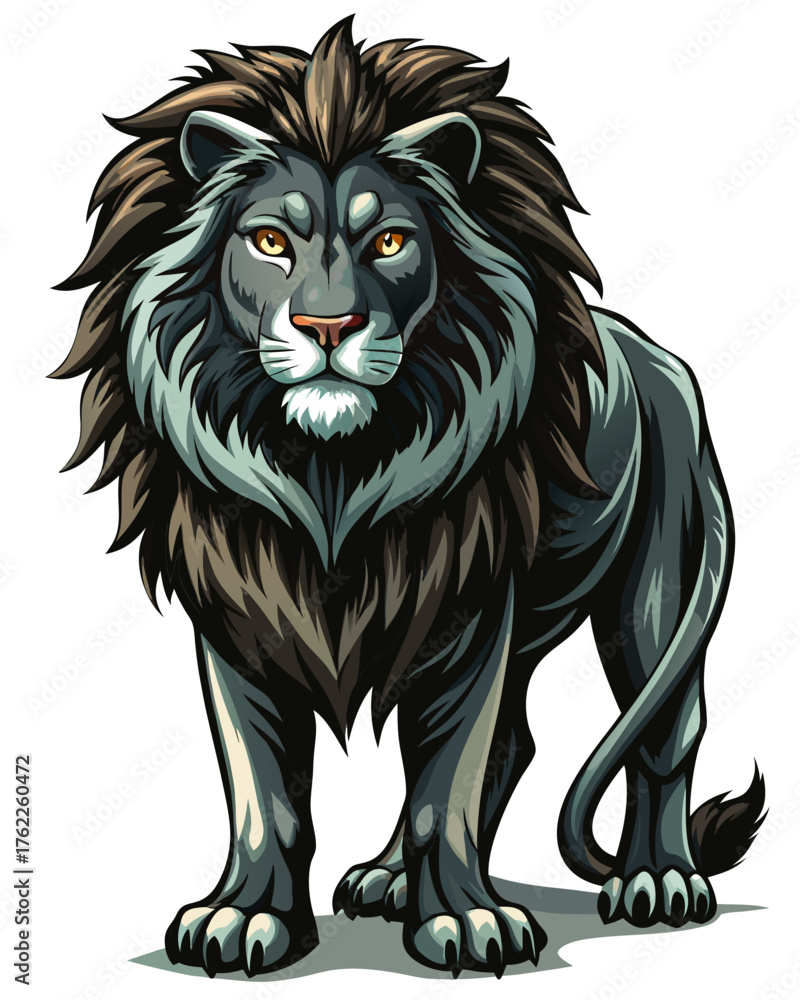 Fototapeta premium Spider, real print Style, white background 