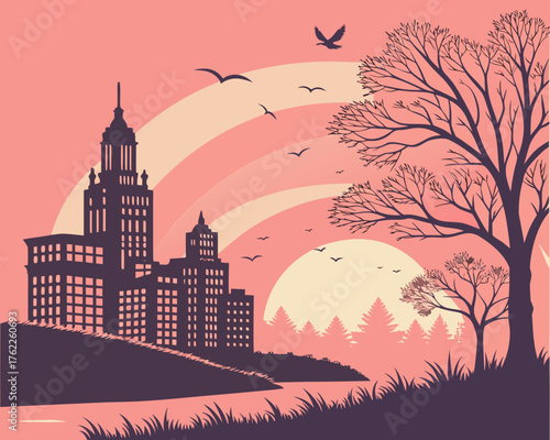 vector illustration of a city