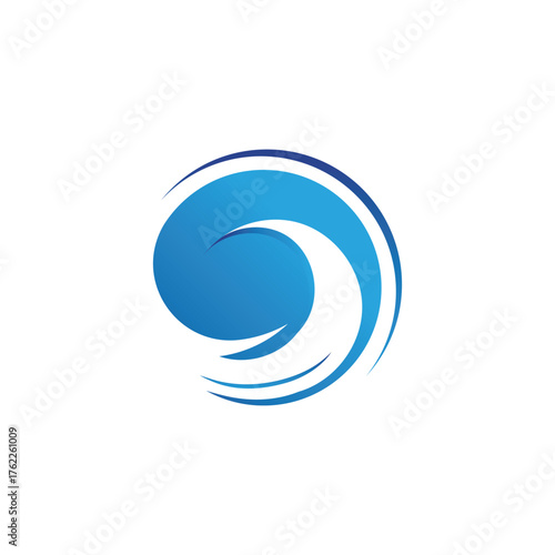 Sea wave logo ocean storm tide waves wavy river vector