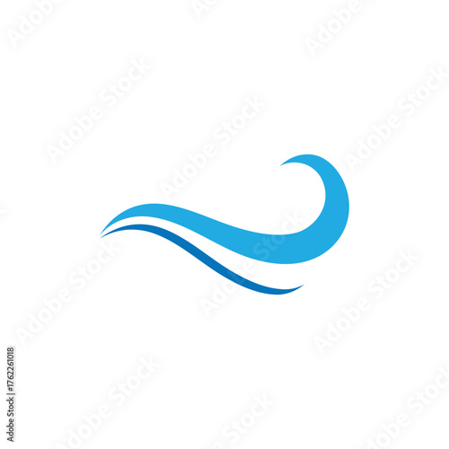 Sea wave logo ocean storm tide waves wavy river vector