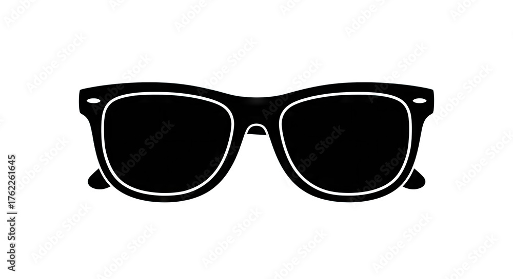 Fototapeta premium Stylish black eyeglasses on a plain background, perfect for fashion use