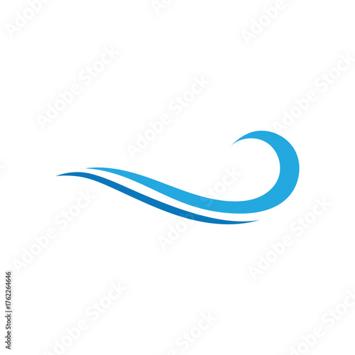 Sea wave logo ocean storm tide waves wavy river vector