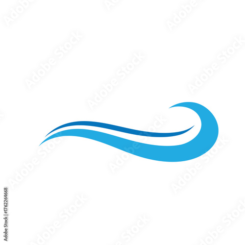 Sea wave logo ocean storm tide waves wavy river vector