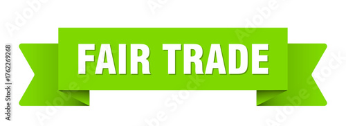 fair trade ribbon isolated on transparent background. fair trade ribbon