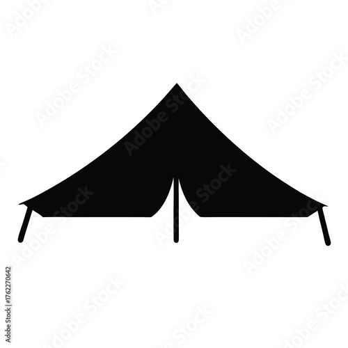 Camping shelter tarp tent icon vector illustration scalable eps