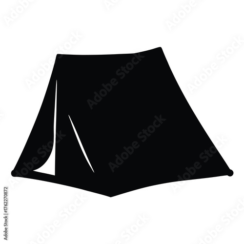 Camping tent shelter vector illustration icon for outdoor adventures and travel